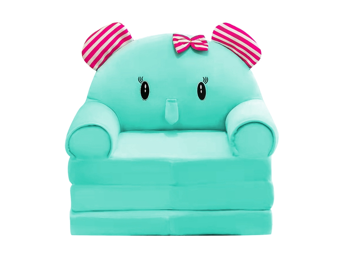 Sofá Infantil Plegable De Felpa 2 En 1 Con Diseño Animado Para Niños.