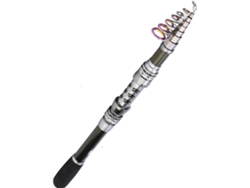 Caña De Pescar Telescópica 1,8 M A 3,30 Con Cuerpo Fibra Carbono Y Metal Para Agua Mar., M,