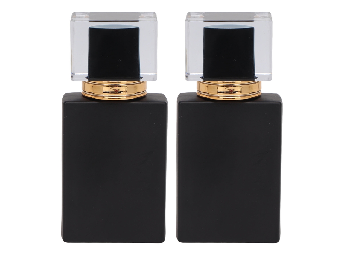 2pcs Botella De Perfume De Vidrio 30ml Con Atomizador Portátil Y Reutilizable