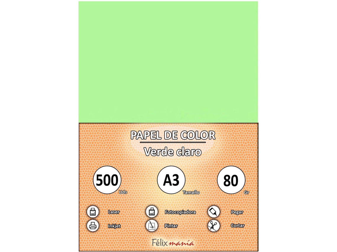 80Gr A3 Paper Light Green 500 Hojas
