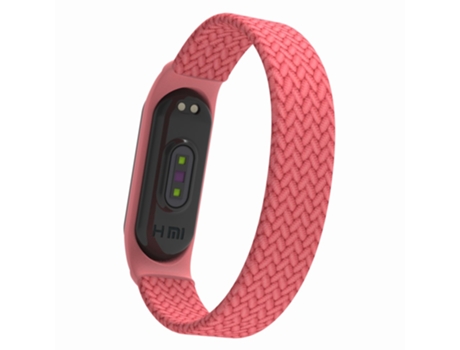 Correa de nailon elástico talla L para Xiaomi Mi Band 3/4/5 - rosa