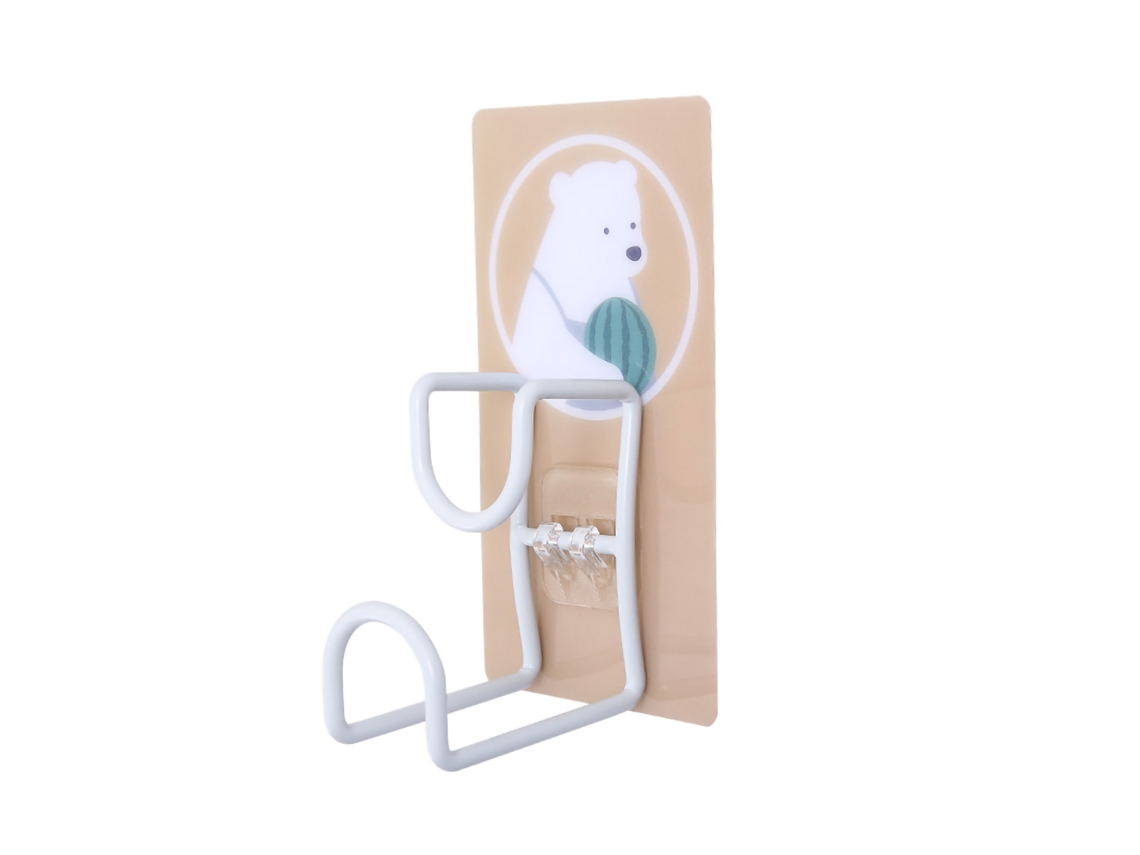 Gancho multifuncional para lavabo de baño, diseño de oso, duradero | Sin marca