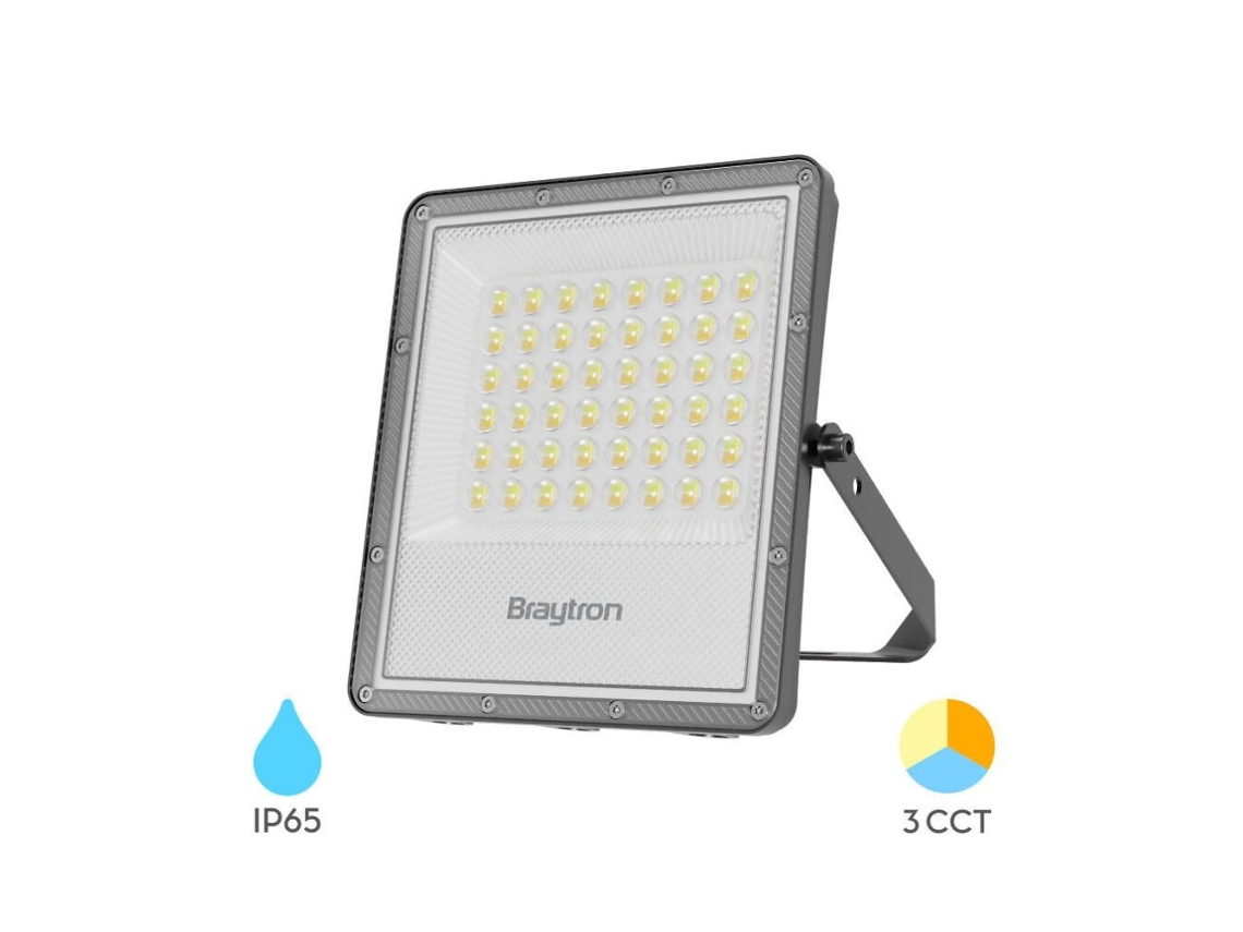 Proyector LED 50w 3 en 1 5500lm IP65 Ik06 Gris Braytron