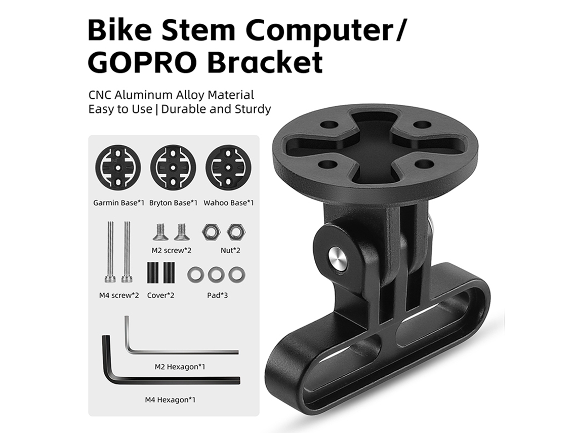 Soporte Para Velocímetro De Bicicleta Con Ajuste De 180° Para Ciclocomputador Y Cámara Deportiva.