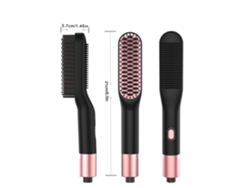 Peine Alisador 3 En 1, Plancha Alisadora Portátil De Cerámica Anti-encogimiento Para Cabello Y Barba.