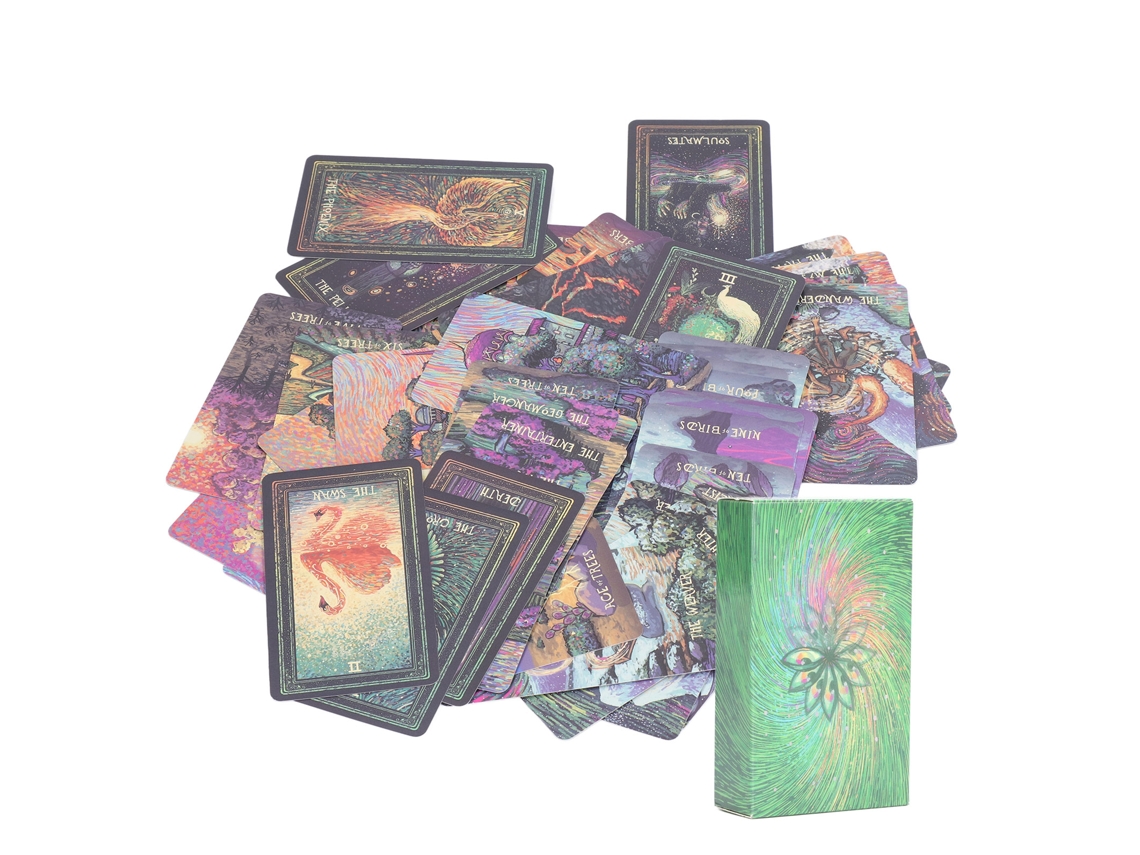 Baraja De Tarot De 78 Cartas Con Efecto Holográfico Para Fiestas Y Reuniones.