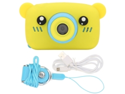 Cámara Hd Para Niños Con Doble Cámara Frontal Y Trasera, Multifuncional, De 3 A 10 Años, Amarilla.