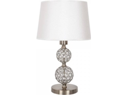 Lámpara de Mesa FABRILAMP Kegan (Dorado - Metal, Textil - 51x30 cm)