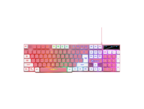 Teclado de computadora Antideslizante Sensación mecánica Impermeable Luminoso Lámpara colorida Computadora portátil con cable Gamer Mouse Accesorio...