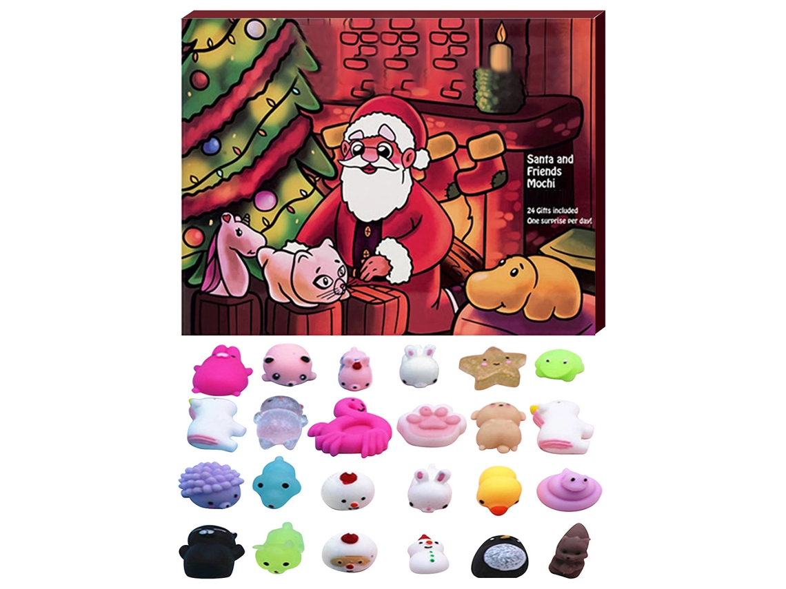 -calendario De Adviento Navideño Toy 24 Días Animales Cute Rice Cake Squeezing Regalos De Navidad