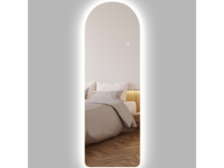 Espejo de pared LED de 120x40cm con luz de arco ajustable.