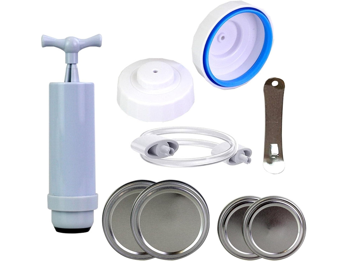 Piezas Para Sellador Al Vacío De Tarros Mason Con Abridor De Tapa Con Manguera Y Bomba De Vacío Manual Para Almacenamiento, Chrui