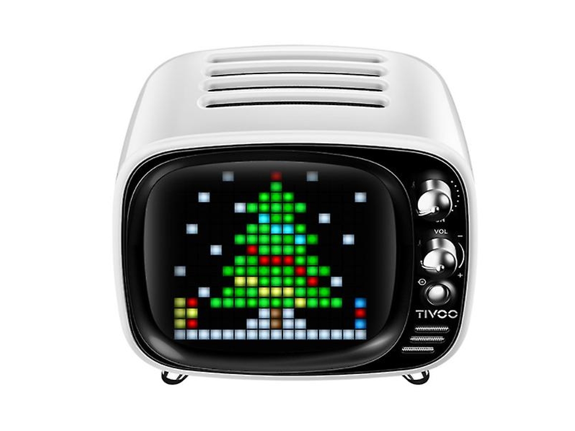 Altavoz Bluetooth retro con pantalla LED de 16" y control mediante app. Un fantástico tablero de animación, set de juego y despertador de Chennnls.