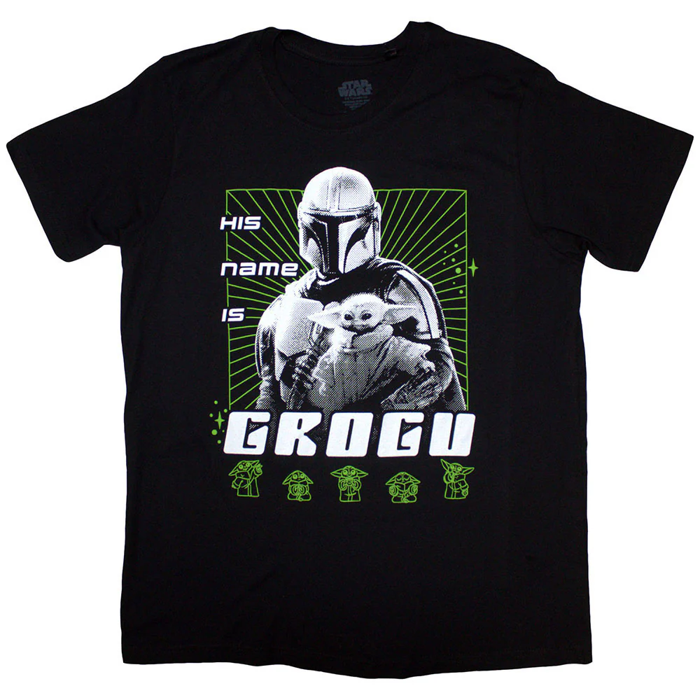 Rockinstone Unisex Star Wars The Mandalorian His Name Is Grogu Camiseta-m
