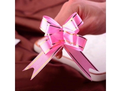 100 unidades de lazos de cinta para regalos, envoltura de flores para bodas, cumpleaños, Año Nuevo y Navidad Hengjian (rosa)