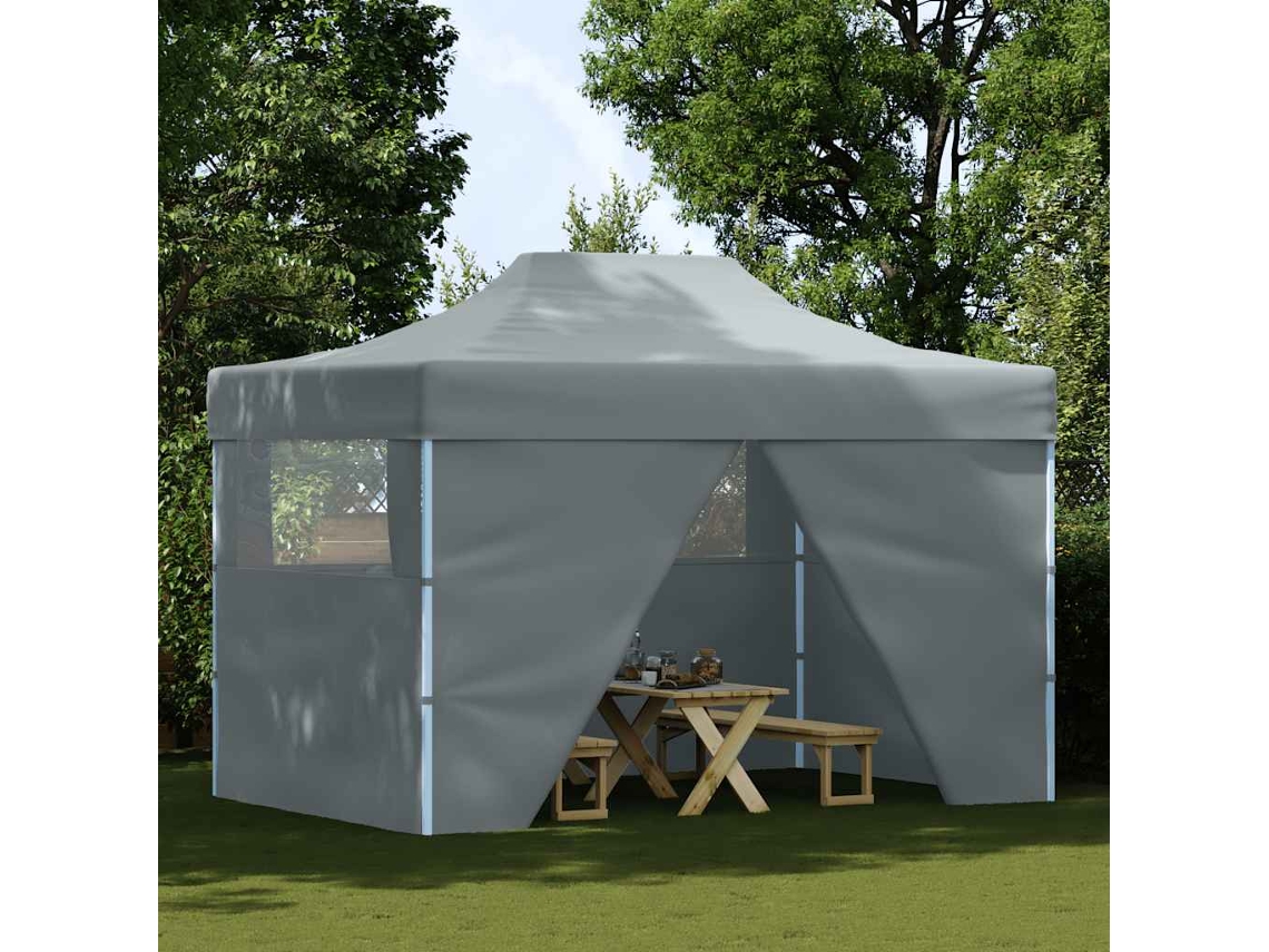 Carpa Pleglable Pop-up Con 4 Paredes 3x4,5 M Gris Antracita