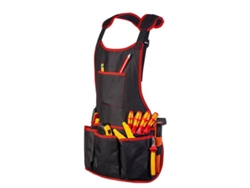 Delantal De Trabajo Resistente Con 15 Bolsillos, Delantal De Tela Oxford Negro Impermeable Para Jardín, Ajustable Para Hombre Y Mujer