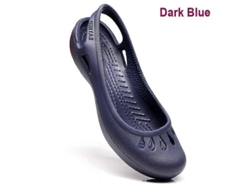 Zapatos Clog Mujer Verano Ligero Antideslizante Suela Plana Sandalias Jardín Playa Eva Azul Oscuro W7 W7 Azul Oscuro