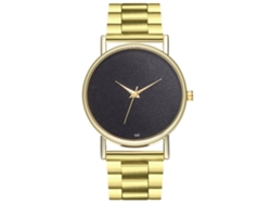Reloj Unisex Zhoulianfa De Cuarzo Con Dial Negro Y Correa De Acero Inoxidable