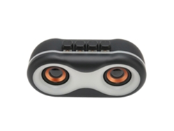 Yunzii - Mini altavoz Bluetooth portátil con luces RGB de colores, altavoces duales y subwoofer inalámbrico para exteriores, color negro