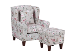 Sillón BELIANI Hamar de Poliéster, Algodón Beige 77x78x95