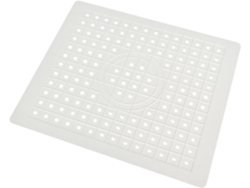 Alfombrilla De Goma Para Fregadero Con Orificios De Drenaje (blanco)