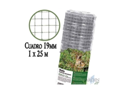 Malla Metálica 1 X 25 M Cuadros 19 Mm Valla Galvanizada De Alambre SUINGA