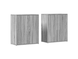 Aparador Conjunto de 2 Piezas Derivados Madera Gris Sonoma MAISON EXCLUSIVE (60x31x70 cm)