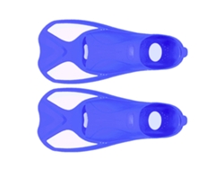 Aletas de entrenamiento para niños, azules y blancas, Xxxxs Tpr Pp