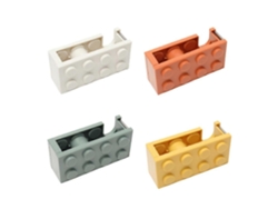 Juego de 4 dispensadores de cinta adhesiva de mesa para envolver regalos, cortar, oficina, hogar, escuela y manualidades GOKOCO