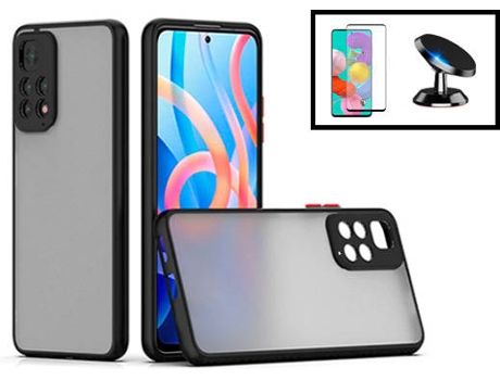 Kit Carcasa Trasera Protección Cámara + Protector de Pantalla Xiaomi Redmi Note 11 Pro GIFT4ME Negro