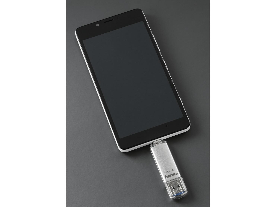 Hama C-Laeta Unidad de memoria USB 64Gb Usb Tipo-A / Usb Tipo-C 3.2 Gen 1 3.1 Gen 1 Plata