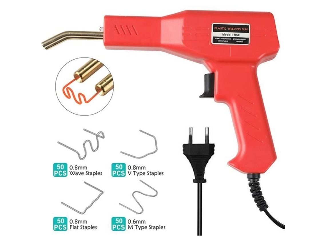 Estación Soldadura Pistola Clavos Térmica 50w Máquina Soldar Plástico Kit Herramientas Reparación Parachoques Coche Enchufe Europeo D35