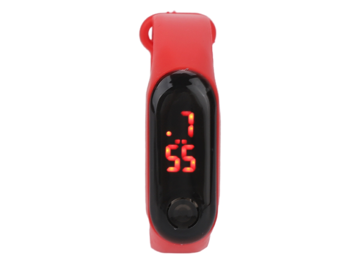 Mini Reloj Deportivo Electrónico Infantil Con Led Rojo Y Correa De Silicona Para Estudiantes.