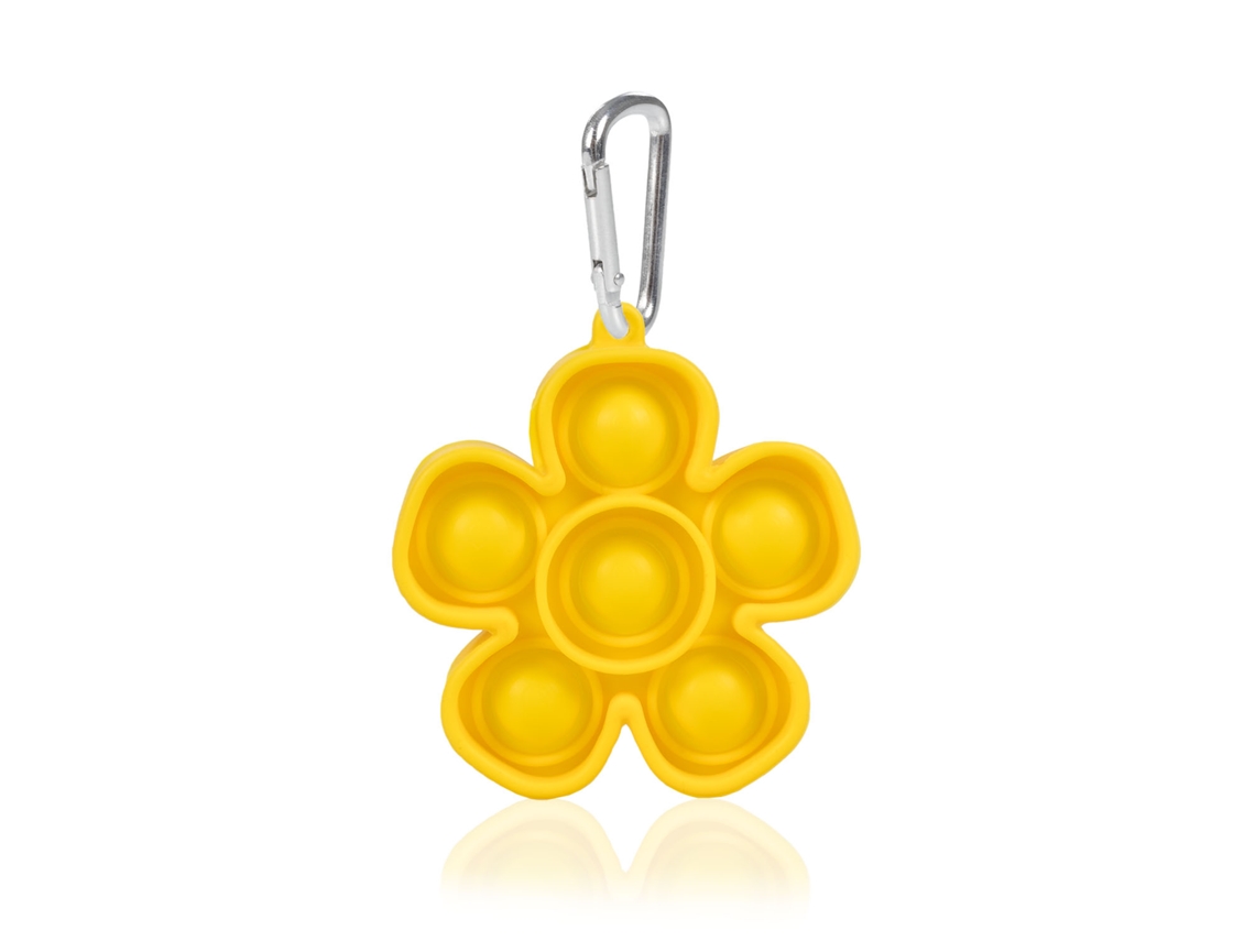 Mini Bubble Pop It Juguete Sensitivo Desestresante, Burbujas De Silicona Para Apretar Y Pulsar. Diseño Flor Con Llavero.