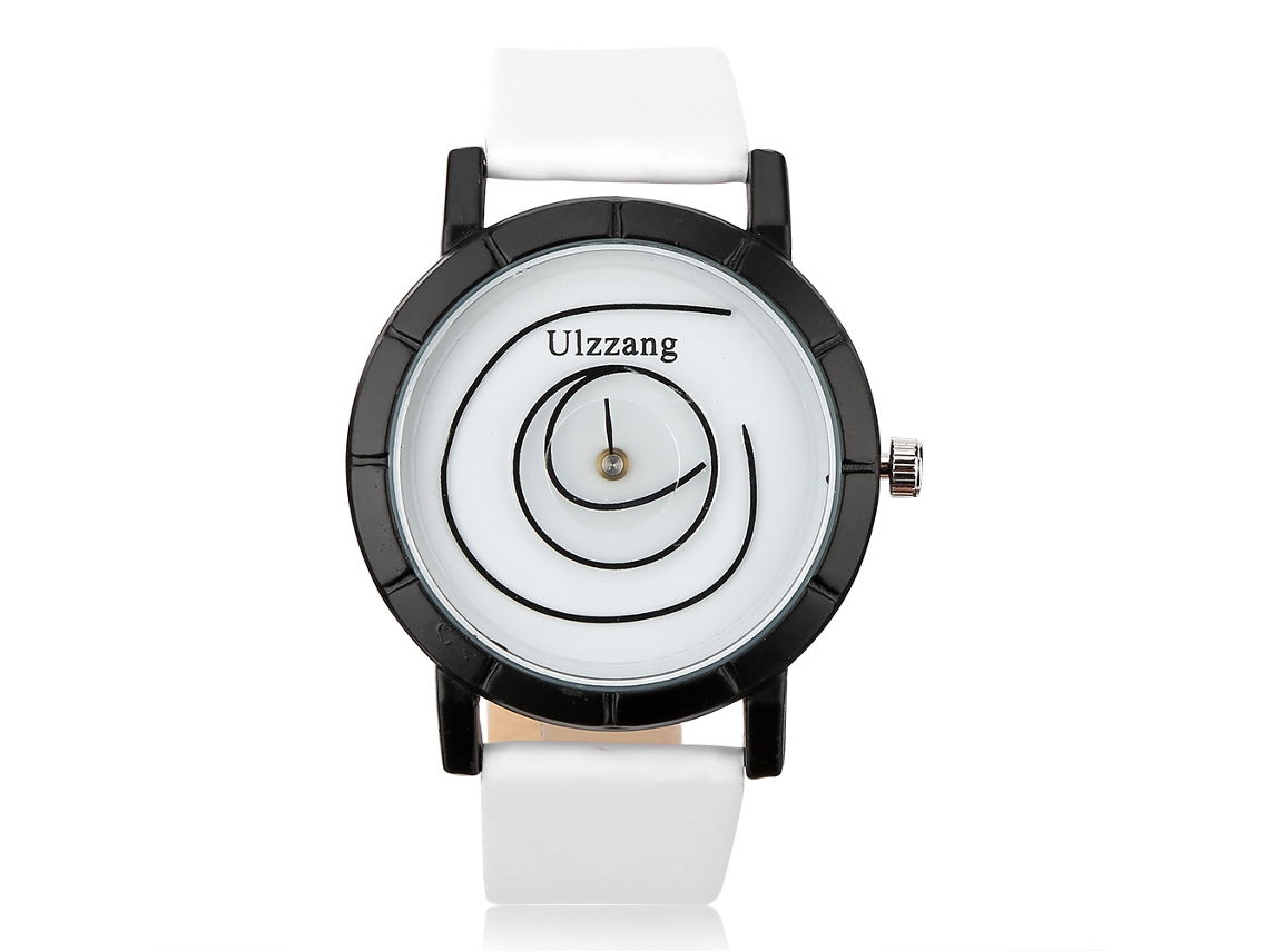 Reloj De Pulsera Con Correa De Piel Sintética Y Movimiento De Cuarzo Creativo Y Elegante.