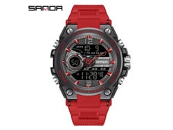 Reloj multifuncional luminoso MDUG, deportivo, resistente al agua, estilo Harajuku (rojo para hombre)