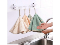 Rebe-set De 4 Toallas De Mano Colgantes De Felpa Coral Suaves Y Gruesas Para Cocina Y Baño