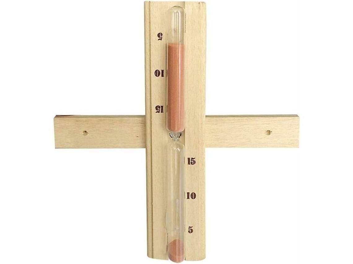 Reloj De Arena De Madera Para Sauna Con Soporte De Pared, Temporizador Giratorio De 15 Minutos, Spa