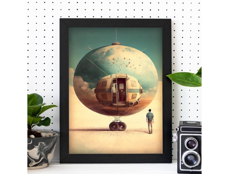 NACNIC Poster Autocaravana En Estilo Surrealismo Cinematográfico Ilustraciones Y Grabados De Historieta Abstracta Y Artística A3