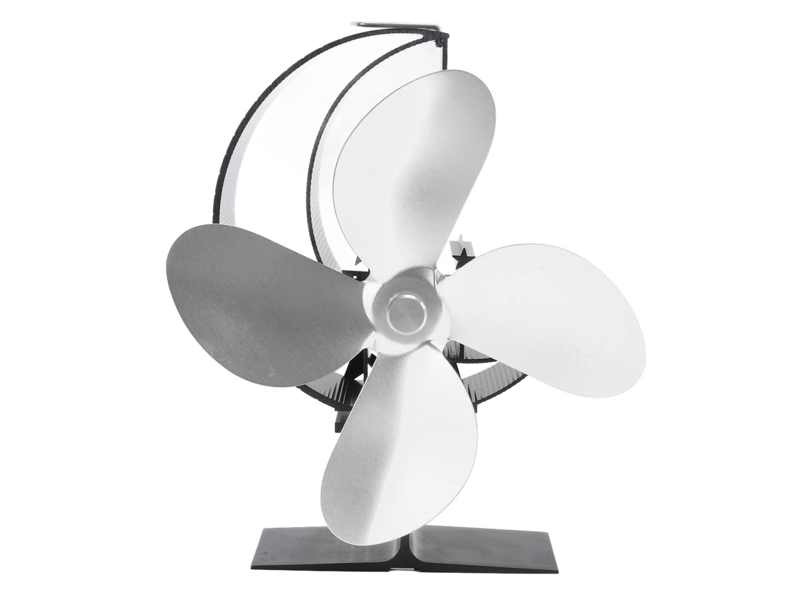 Ventilador de pared para chimenea de 4 aspas dorado