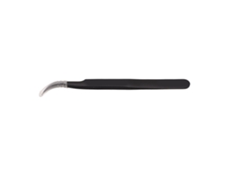 Pinzas De Aleación De Aluminio Negro Con Punta Curva Antimagnética Para Reparación Y Mantenimiento De Componentes Electrónicos.