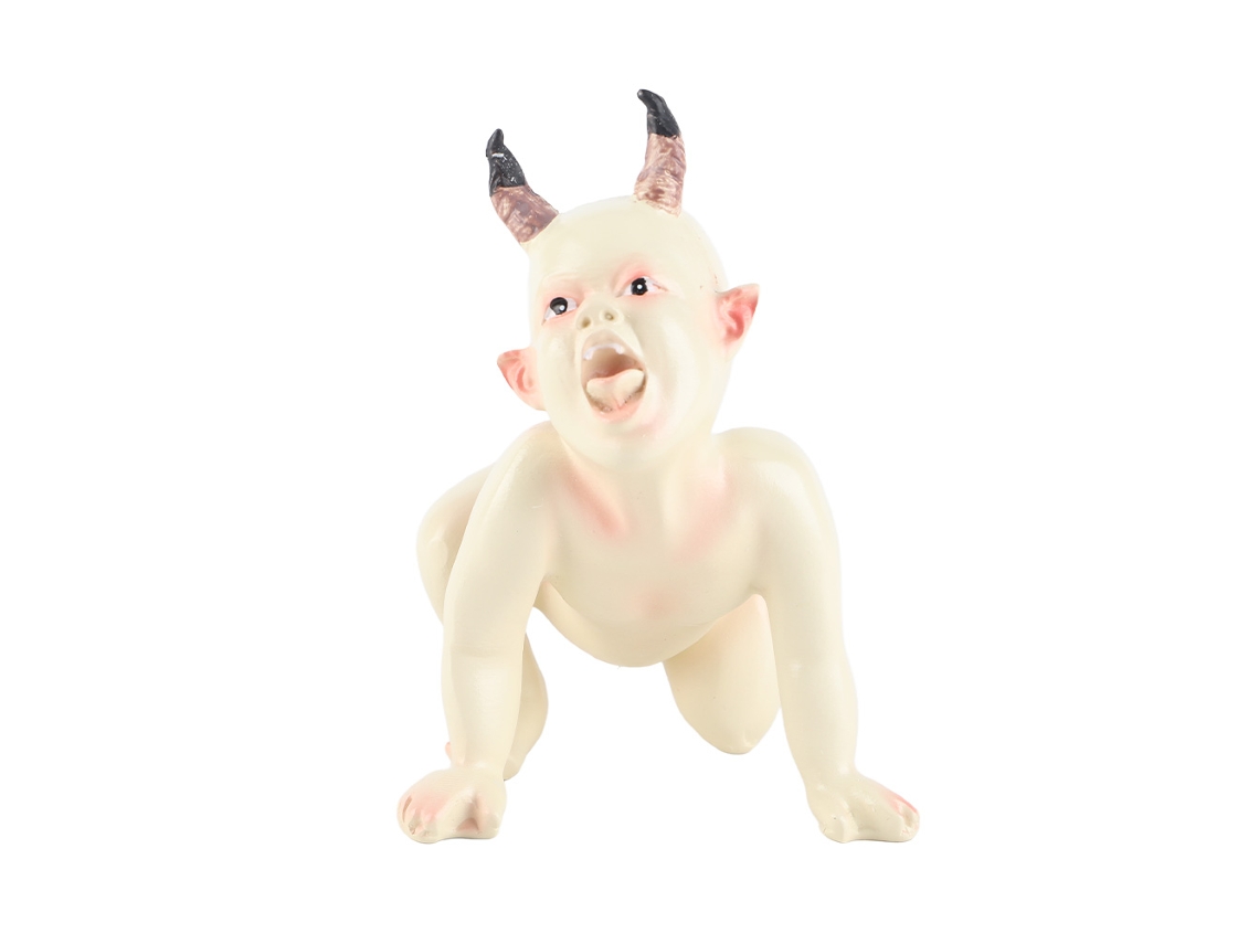 Ats-figura De Muñeca Bebé Fantasma Espeluznante De Resina Para Halloween Decoración De Casa Embrujada