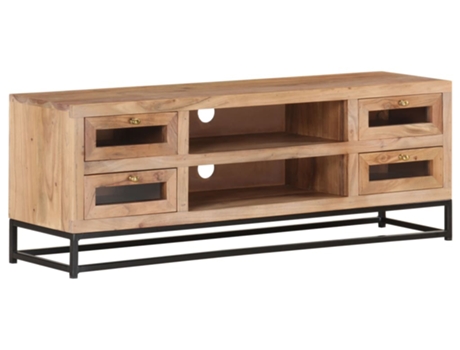 Mueble para la televisión VIDAXL Marrón Madera de acacia (110x30x40 cm )