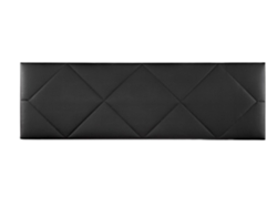 Cabecero Tapizado SPYGA para Cama 140 Polipiel Negro ( 145 x 50 x 7 cm)