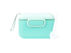 Dispensador portátil de fórmula infantil, contenedor de viaje con cuchara y nivelador, para guardar refrigerios con forma de fruta.