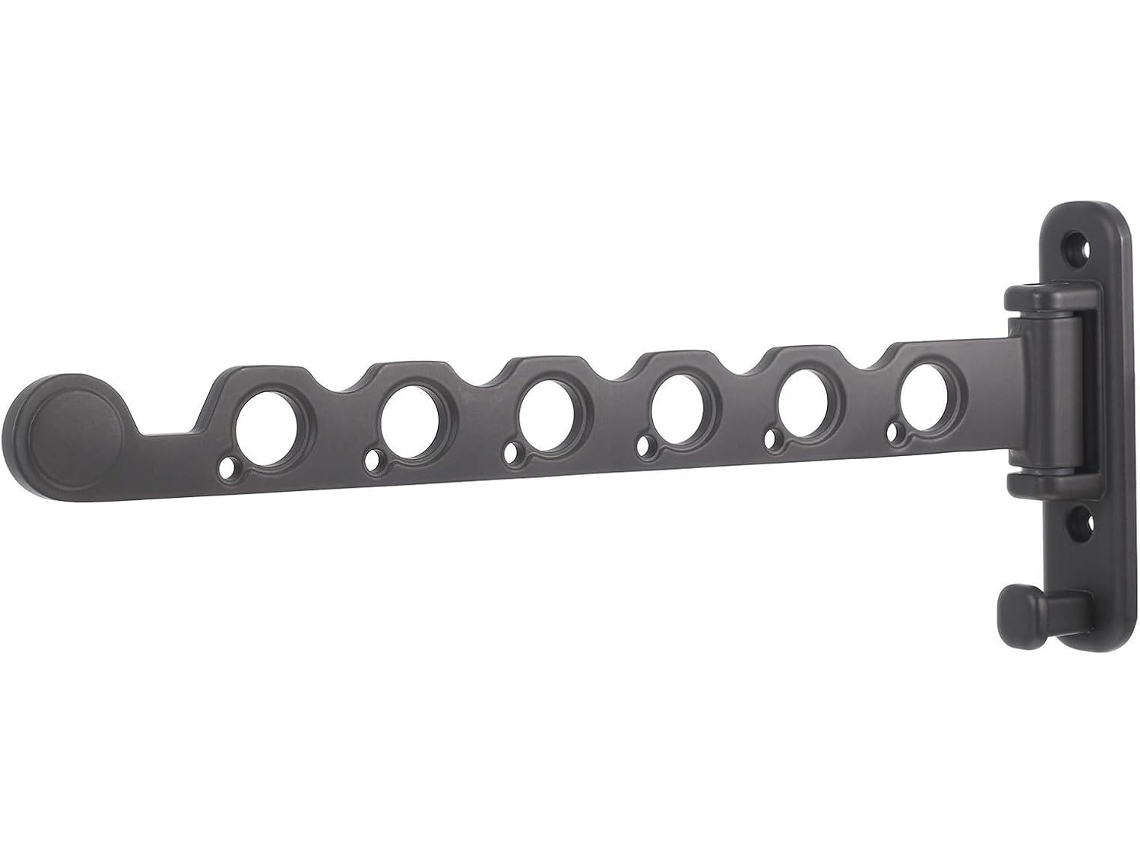 Tendedero Plegable Pared 6 Orificios Brazos Oscilantes Extensible Secar Guardar Organizador Ahorra Espacio