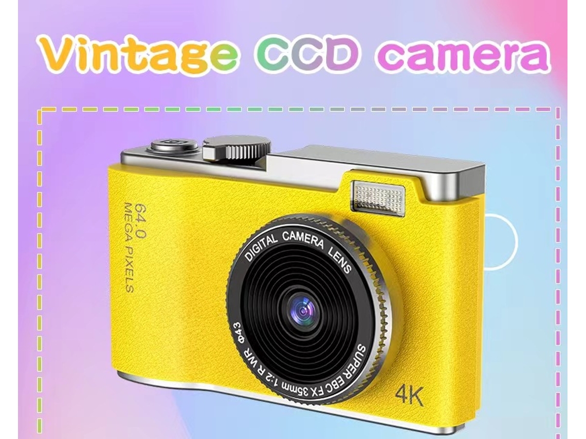 Camara Compacta Camara Exterior 4K Hd Ccd-Amarillo CHRUI