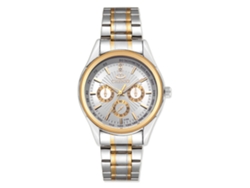 Reloj De Pulsera Para Hombre Empresarial Con Movimiento De Cuarzo Y Correa De Acero Blanco