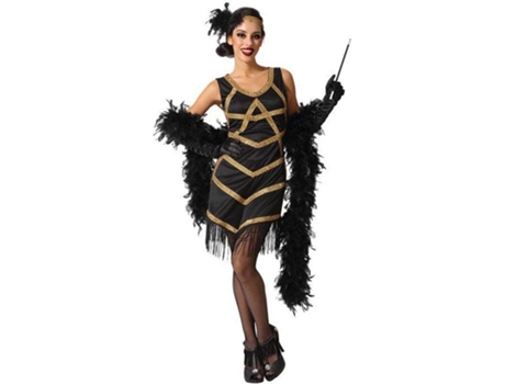 Disfraz de Mujer ATOSA Charleston negro y dorado (Tam: XS/S)
